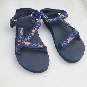 Muboliy black and blue sandals size 42